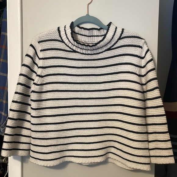 La Vie Rebecca Taylor Striped Knit Sweater, Size Large - Picture 3 of 6